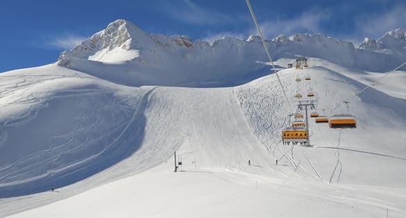 Photo of beautiful winter landscape in the Zugspitze, Garmisch-partenkirchen ,Bavary, Germany. Highest Point in Germany
