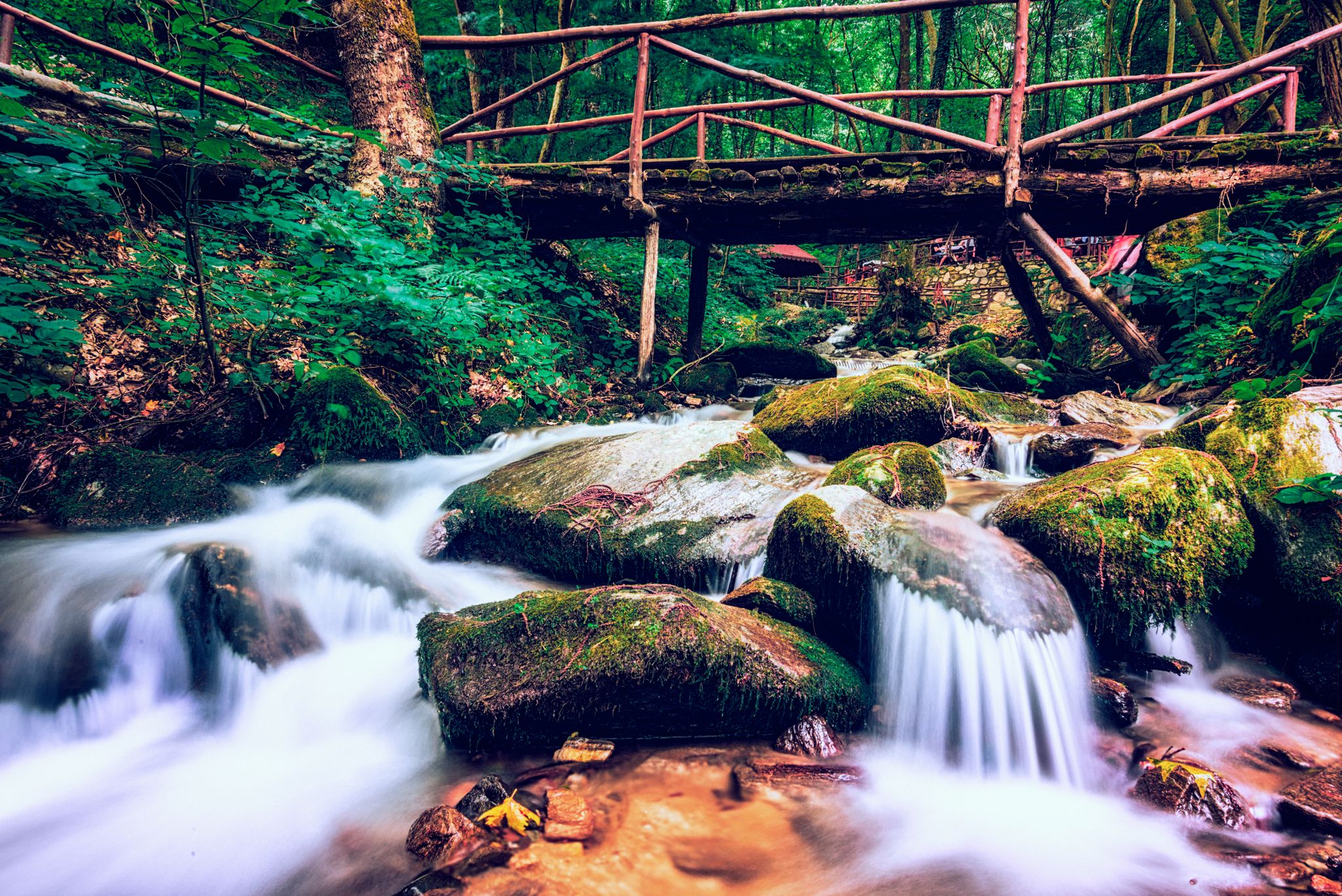 Photo of Smolare Waterfall the amazing green nature nearby Novo Selo, Macedonia.