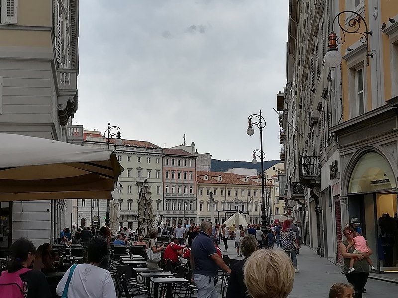 photo of view of Piazza della Borsa, Trieste, Italy.