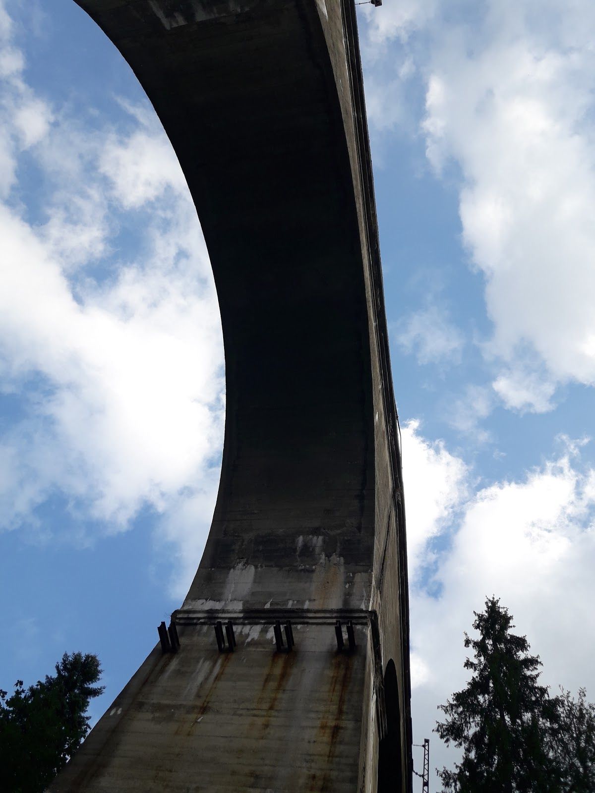 Railway viaduct, Wisla Glebce, Wisła, Cieszyn County, Silesian Voivodeship, Poland