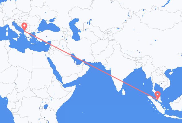 Kuala Lumpur to Tirana