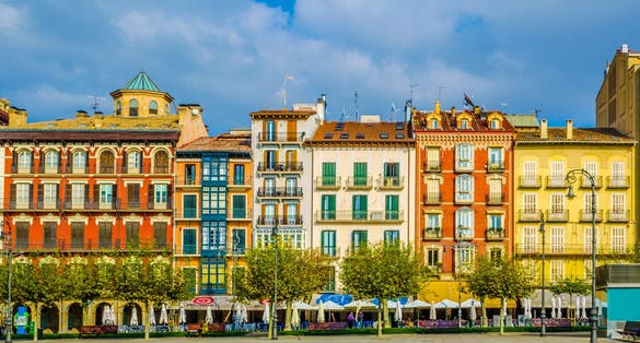 Photo of Plaza del castillo in the spanish city Pamplona.