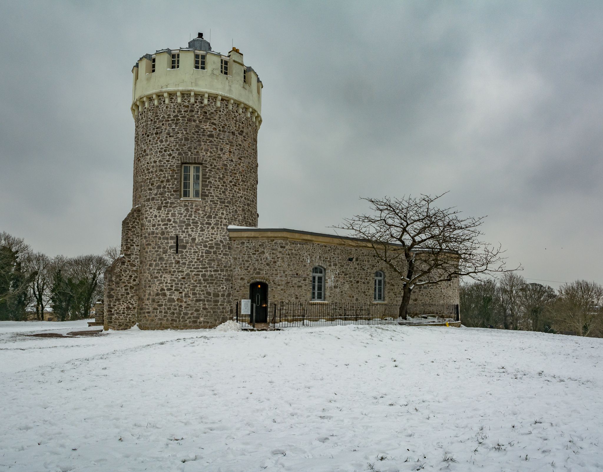 Photo of Clifton Observatory at winter, Bristol, UK.