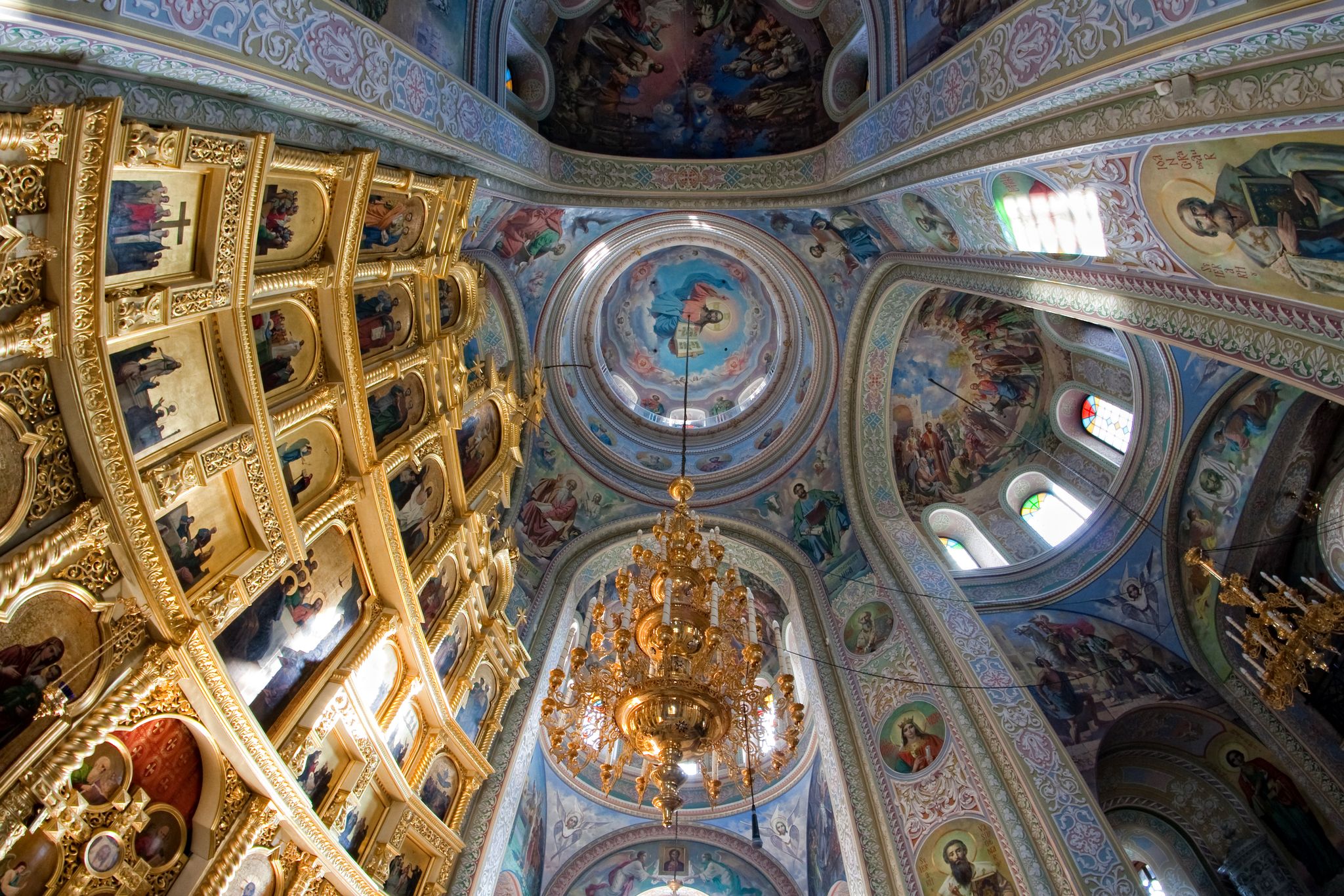 Photo of Interior of the Winter church, the part of Capriana monastery, one of the oldest, established in medieval Moldova.