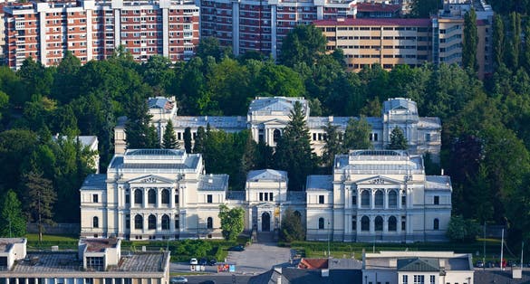 Photo of aerial view of National Museum of Bosnia and Herzegovina.