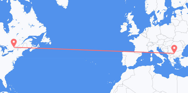 Canada to Bulgaria