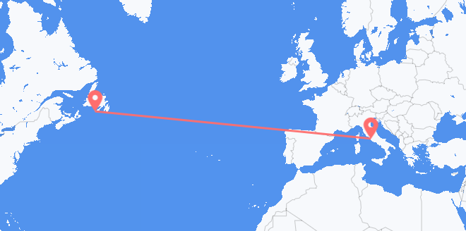 San Pedro y Miquelón a Italia