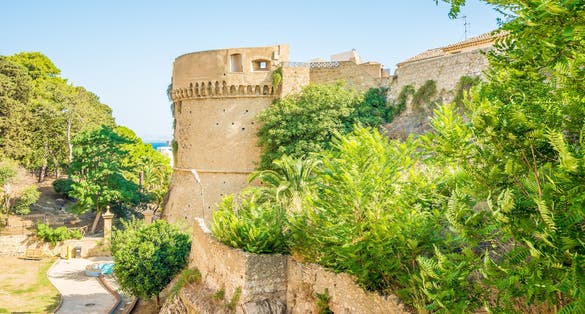 photo of view of View at the Bastion of Charles V. castle in the streets of Crotone in Italy