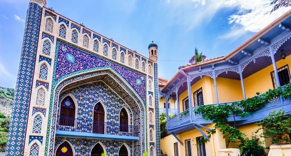 photo of Juma Mosque and arabic style building in Old Tbilisi, Georgia.