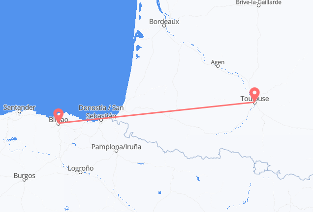 Toulouse à Bilbao