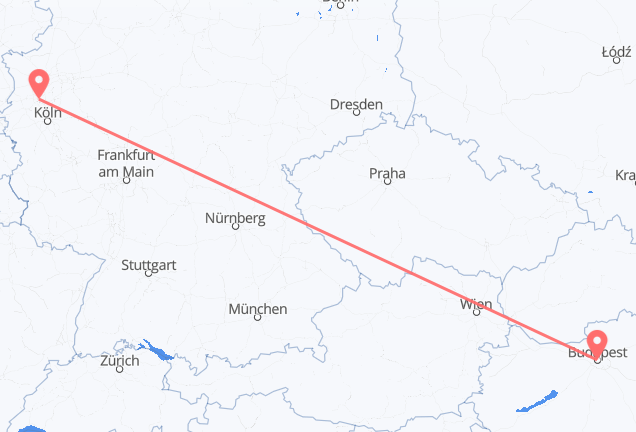 Budapest to Düsseldorf