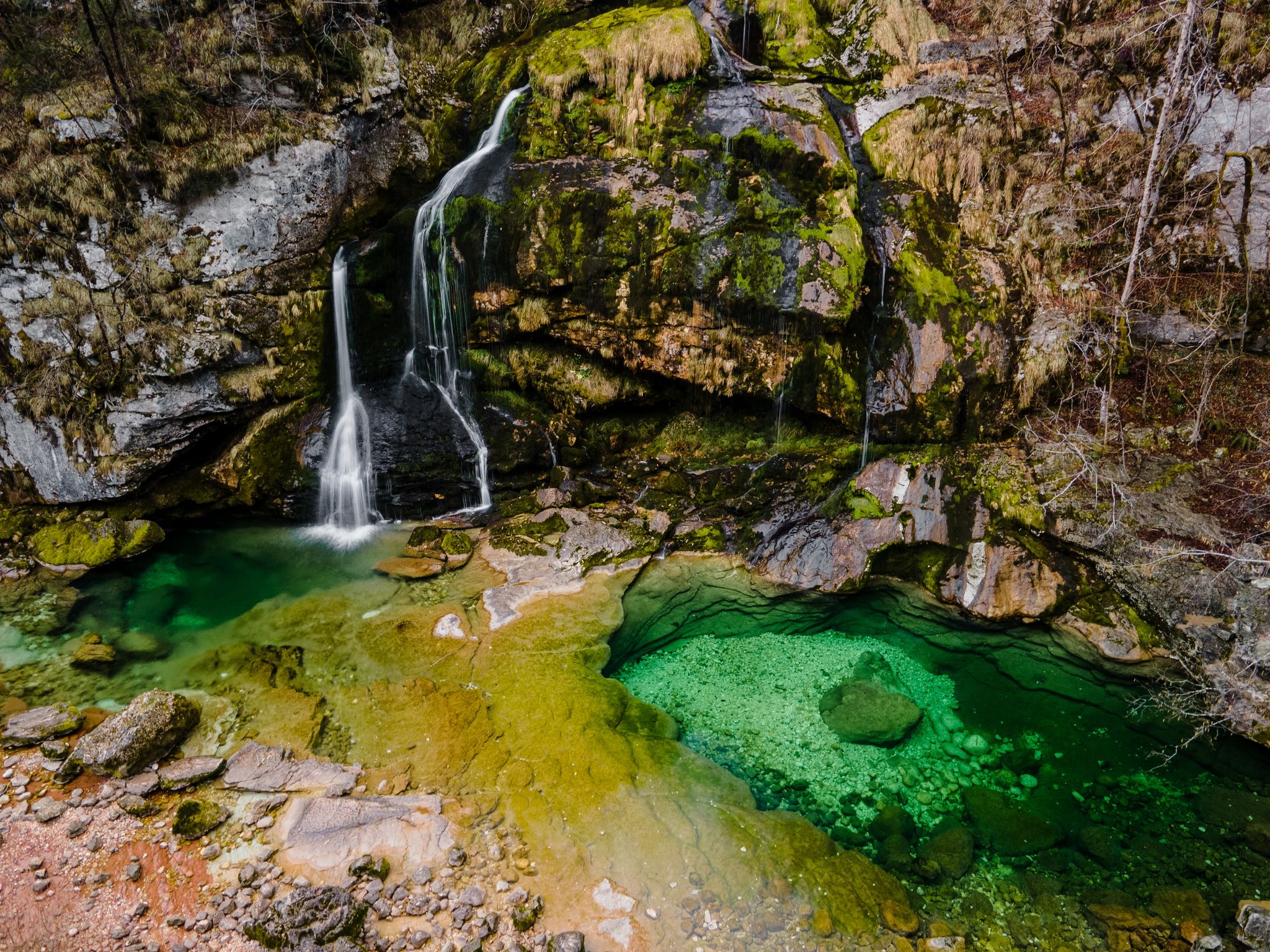 Slap Virje Waterfall Virje in northern Slovenia in the Soca region located near Bovec