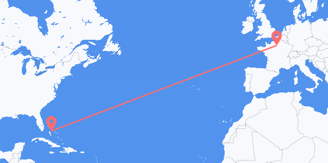 the Bahamas to France