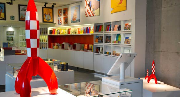 Louvain-la-Neuve, Belgium, Hergé Museum. Hergé is the author of Tintin