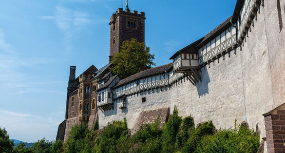 photo of view of The Wartburg in Eisenach in Germany.
