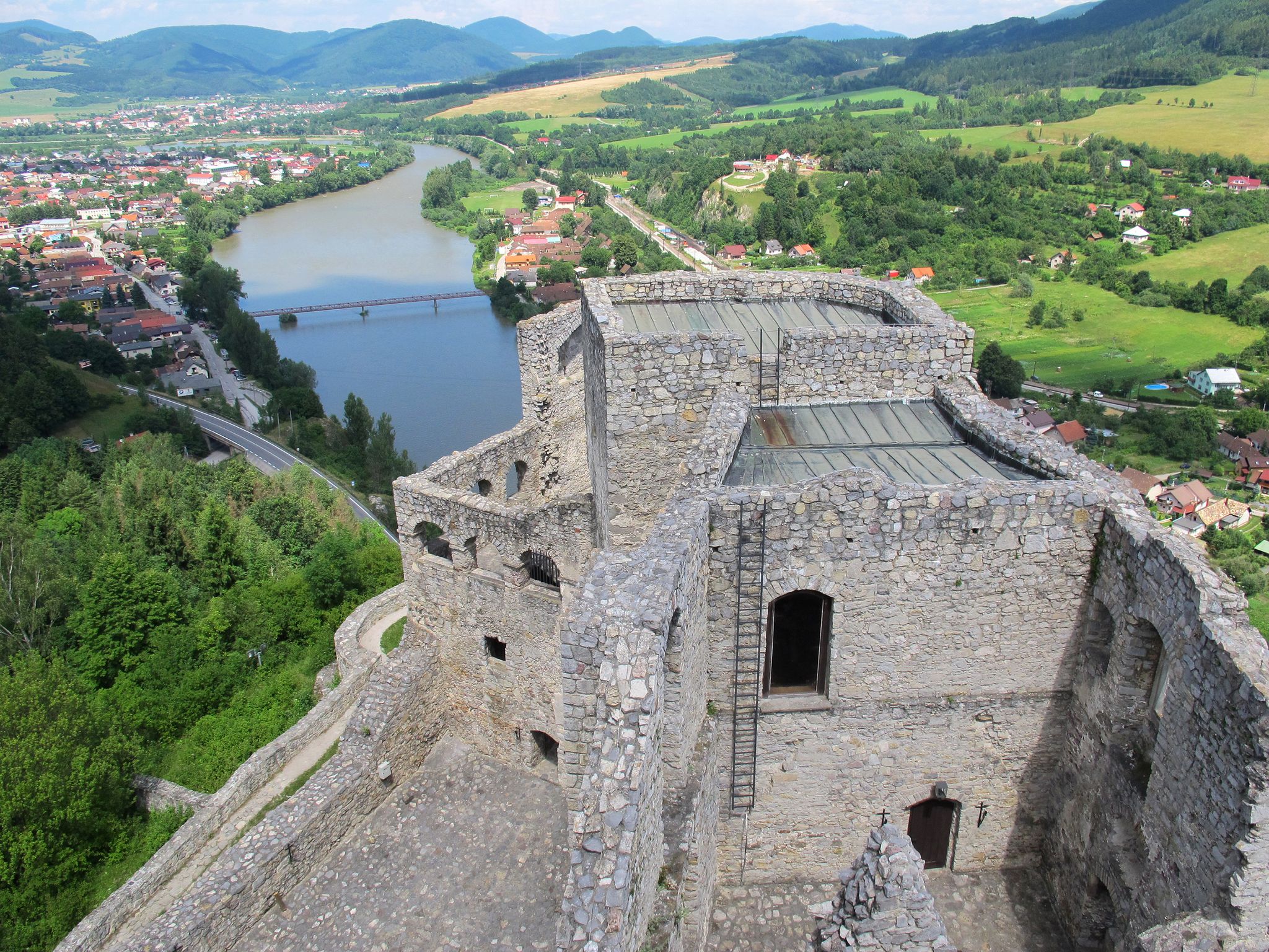 Photo of View from tower of Strecno castle, Slovakia.