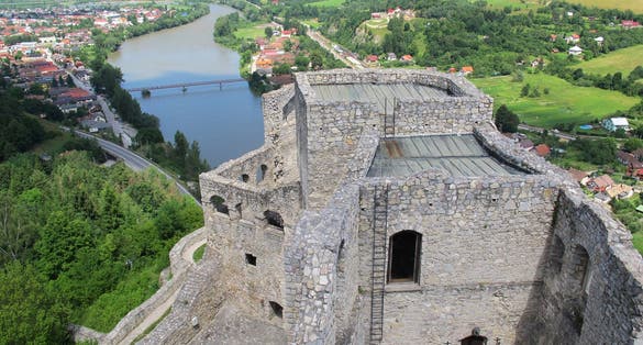Photo of View from tower of Strecno castle, Slovakia.