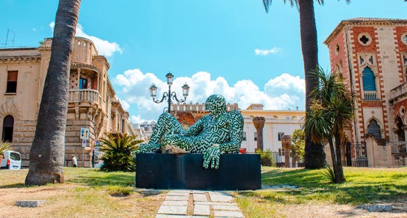 Old town of Reggio Calabria during a summer day. 