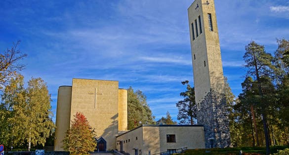 Varkaus Central Church in Varkaus, Finland.