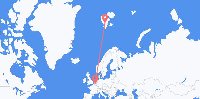 Belgien nach Spitzbergen und Jan Mayen