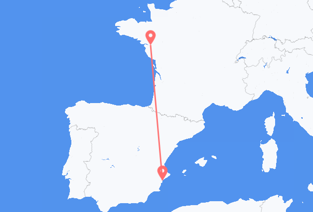 Nantes to Alicante