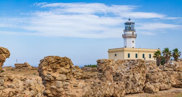 Photo of Lighthouse in Capo Colonna near Crotone, Calabria, Italy.