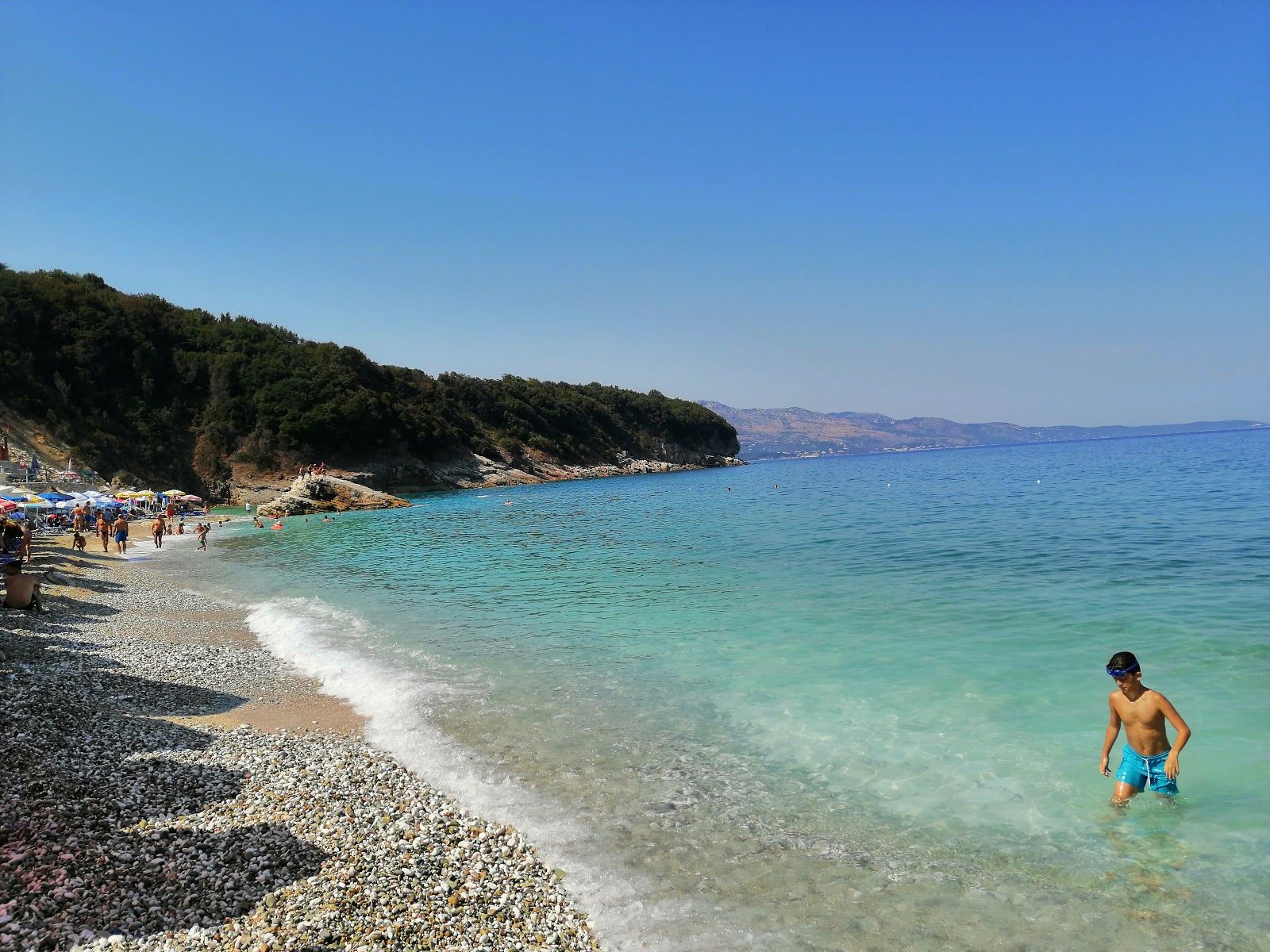 Pulëbardha Beach, Sarandë, Bashkia Sarandë, Vlorë County, Southern Albania, Albania