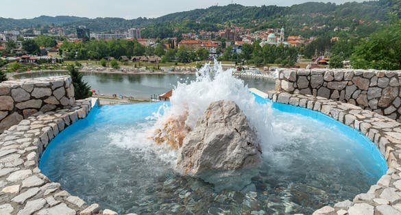 photo of view of City of Tuzla. Panonic lakes. Bosnia and Herzegovina.