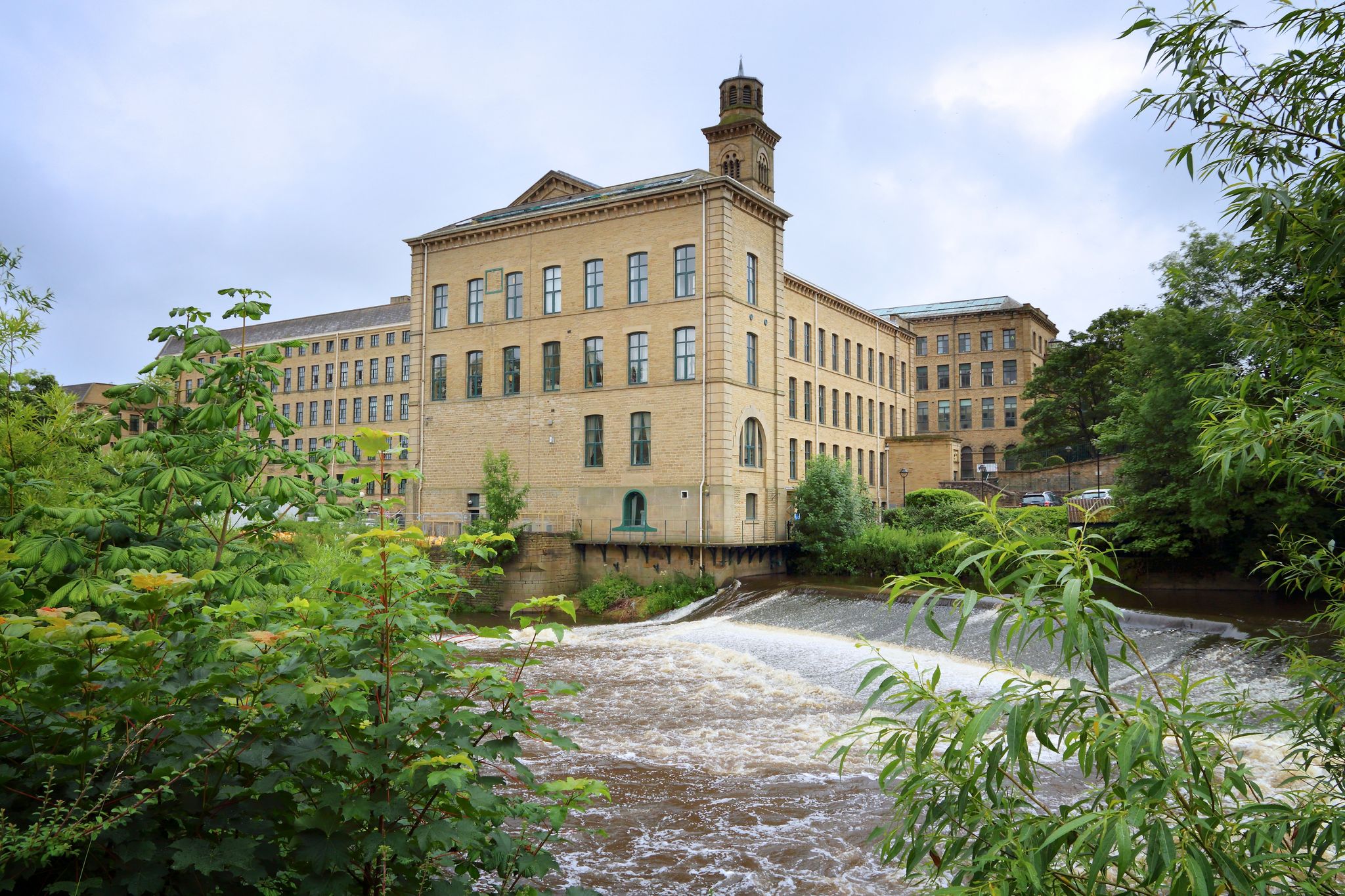 Photo of Saltaire former textile mill (Salts Mill) in Victorian model village in Shipley ,England.
