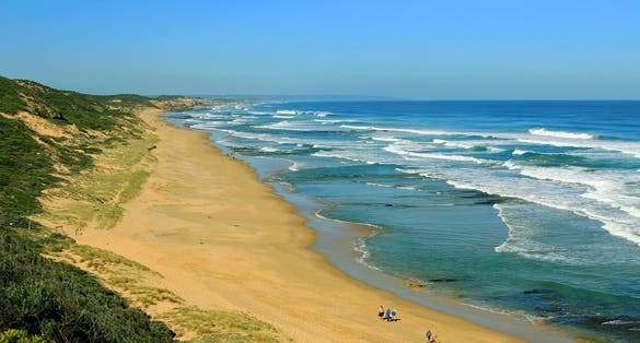 The beaches and the sea of Meta di Sorrento small village near Sorrento in Italy.