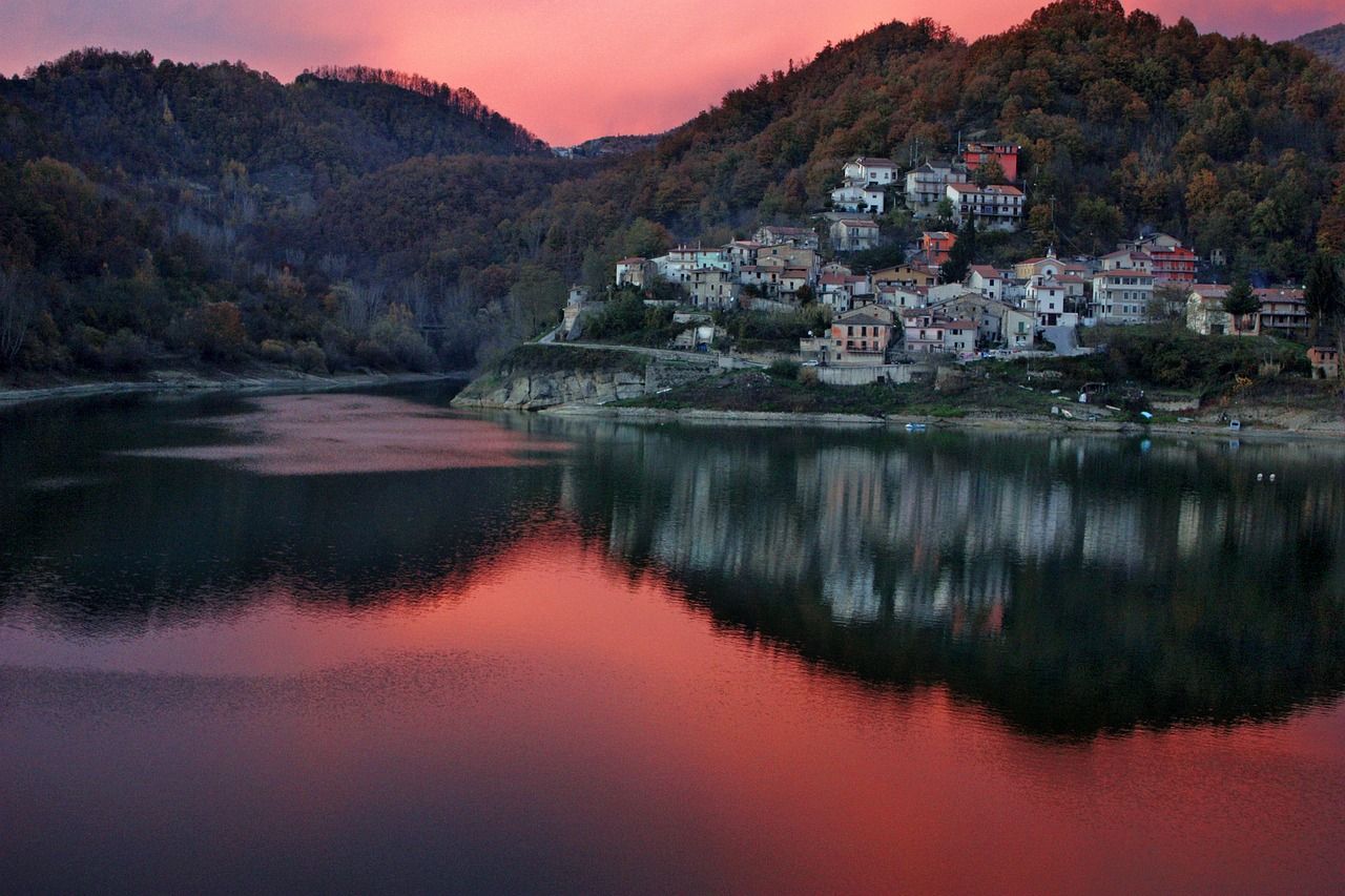 photo of sunset at Rieti, Italy.