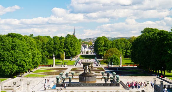 Photo of sculptures in Frogner Park in Oslo ,Norway.