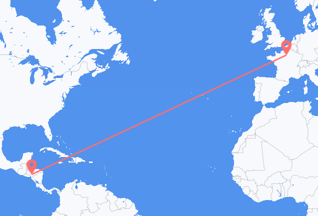 Tegucigalpa to Paris