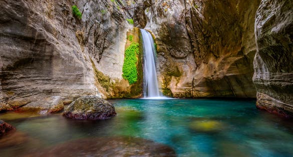 photo of a beautiful view of Sapadere Canyon in Antalya, Turkey.