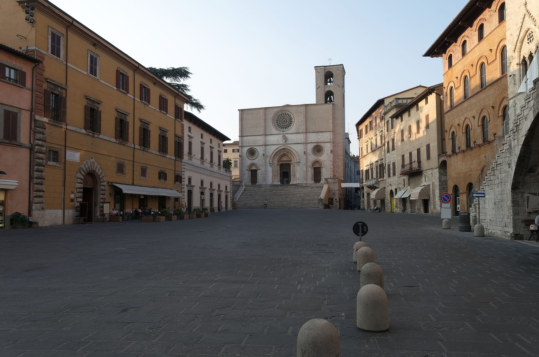 City of Todi, Umbria, Italy, Piazza del Popolo, the main square of the city.