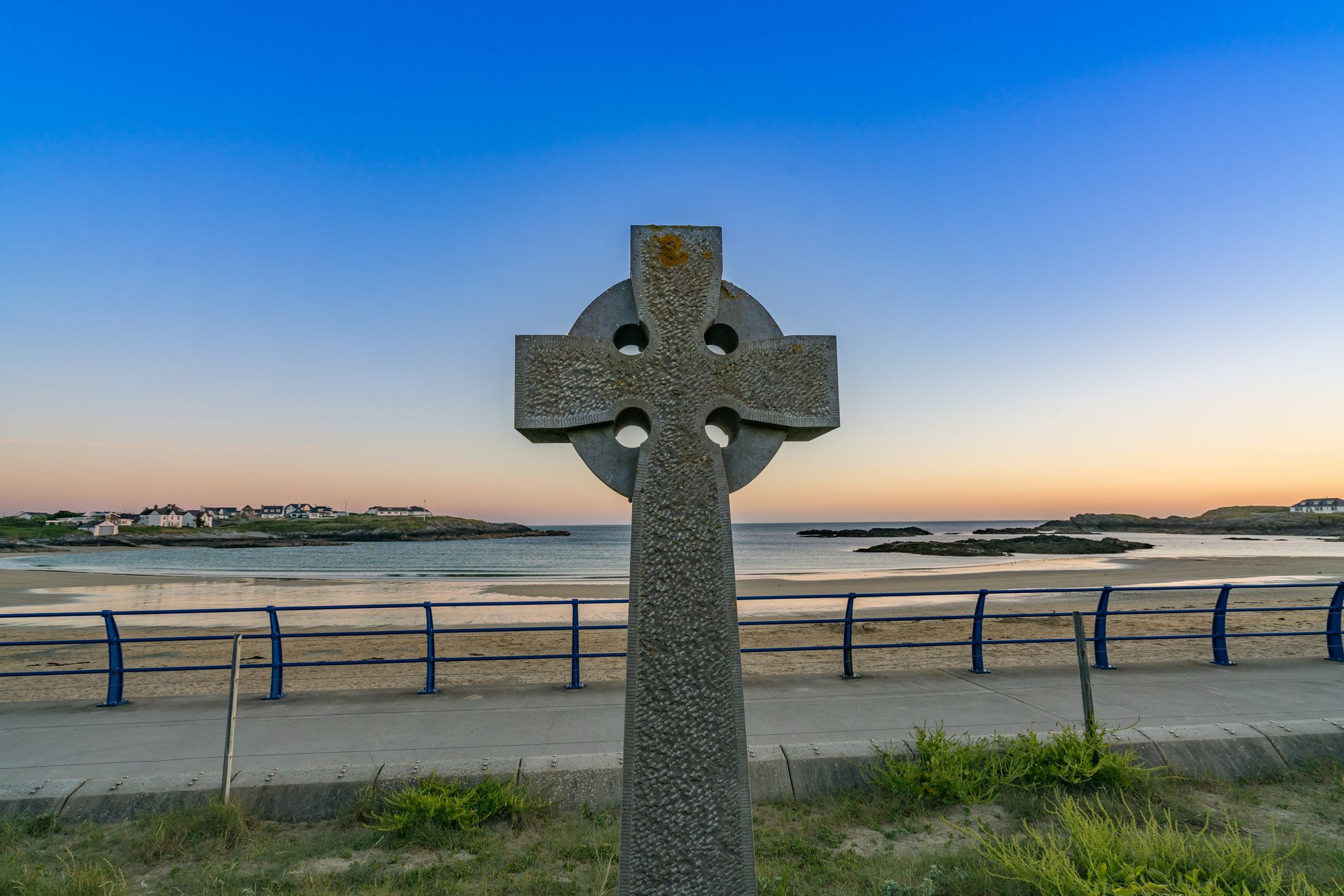 Trearddur Bay Sunset a beach on the Isle of Anglesey, North Wales.