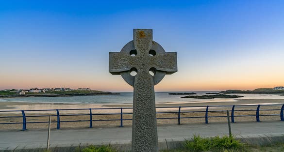 Trearddur Bay Sunset a beach on the Isle of Anglesey, North Wales.
