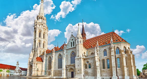 Photo of St. Matthias Church in Budapest. 