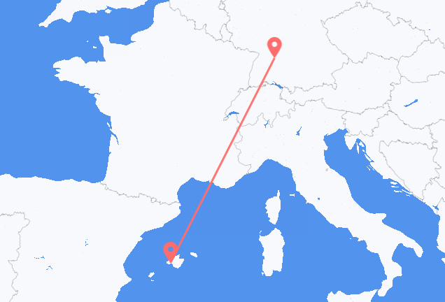 Stuttgart nach Palma