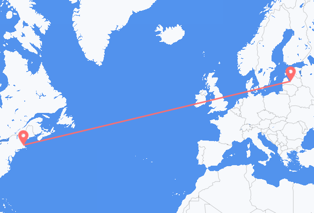 Boston to Riga