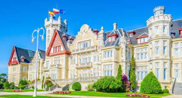 Photo of View of the magdalena palace in Santander, Spain.