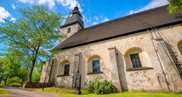 Photo of Naantali Church, one of oldest churches in Naantali, Finland.
