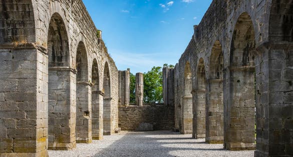 photo of ruins of the Roma Abey on island Gotland,Sweden.