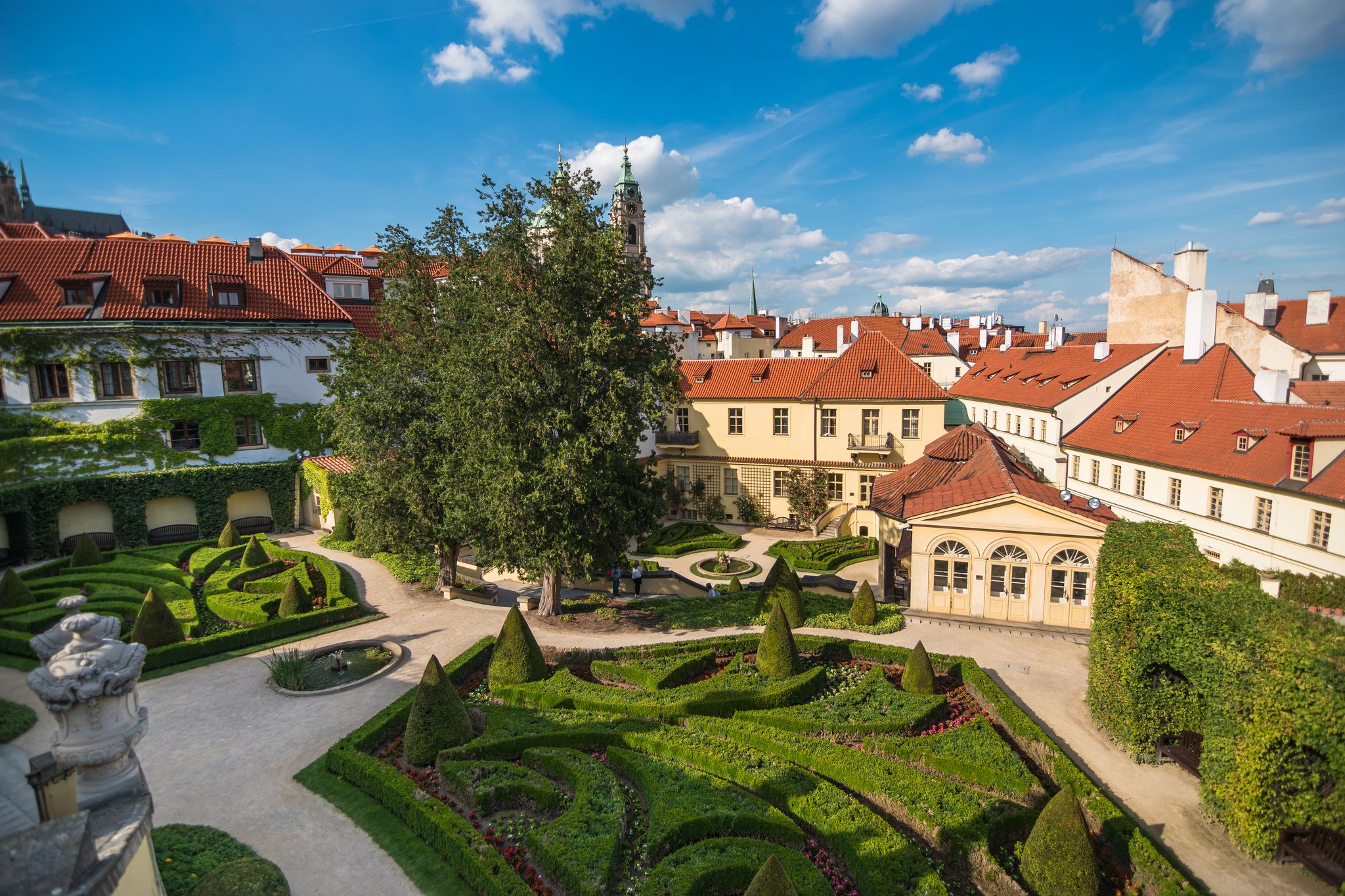 Photo of the beautiful baroque Vrtba Garden, Prague, Czech Republic.