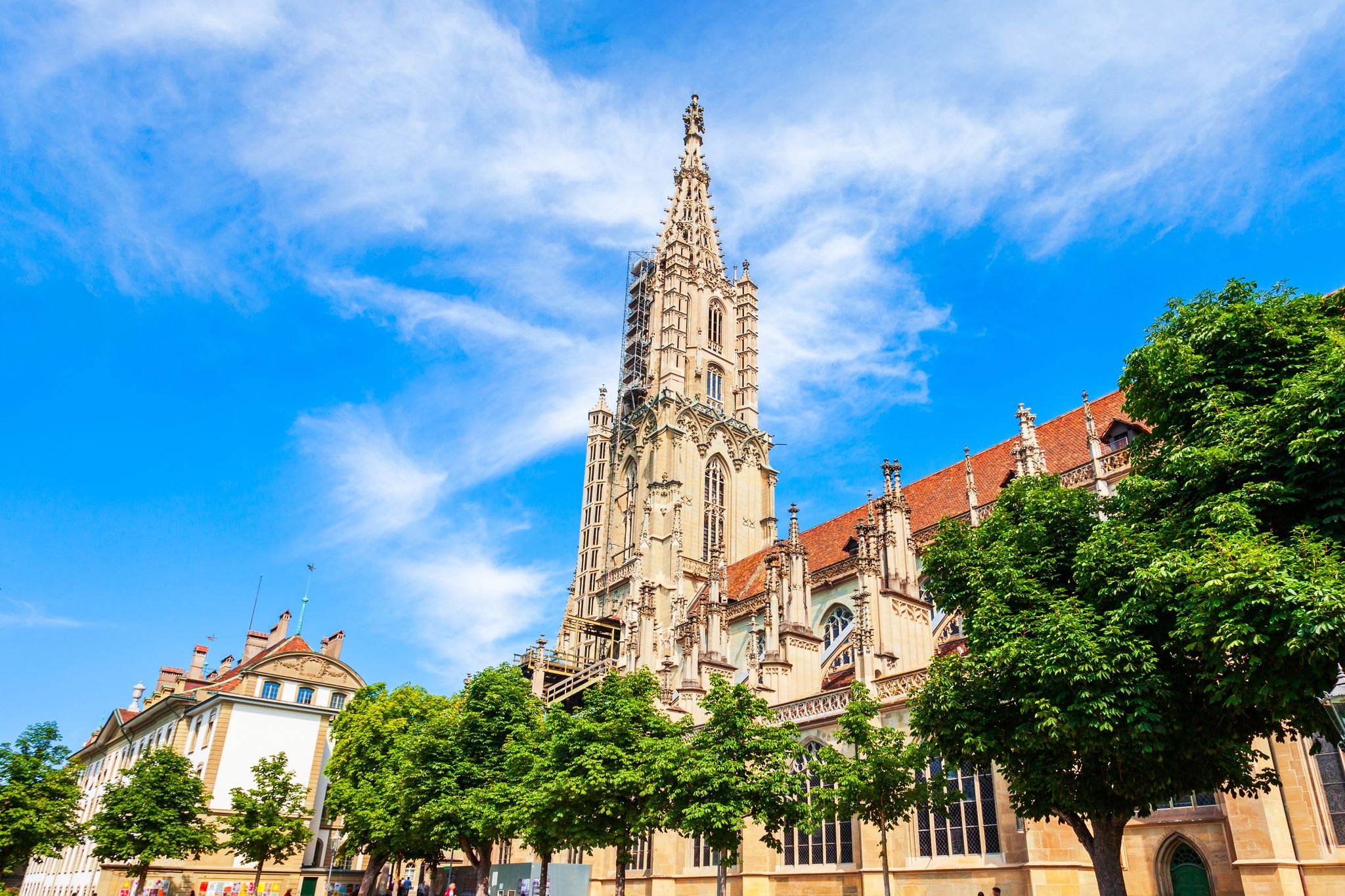 photo of Bern Minster or Berner Munster is a Swiss Reformed cathedral in the old city of Bern in Switzerland.