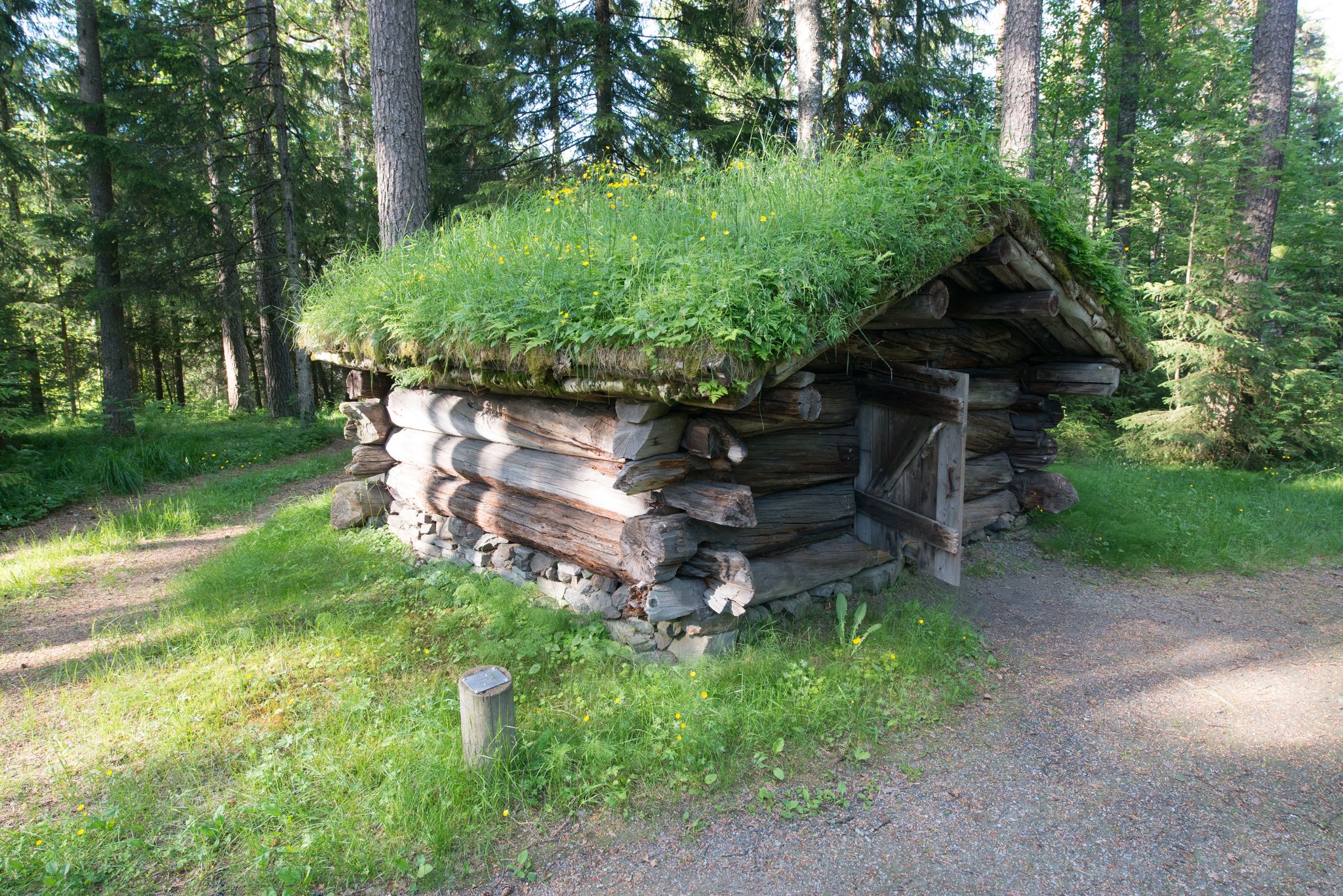 An old historic houses in Elverum, Norway
