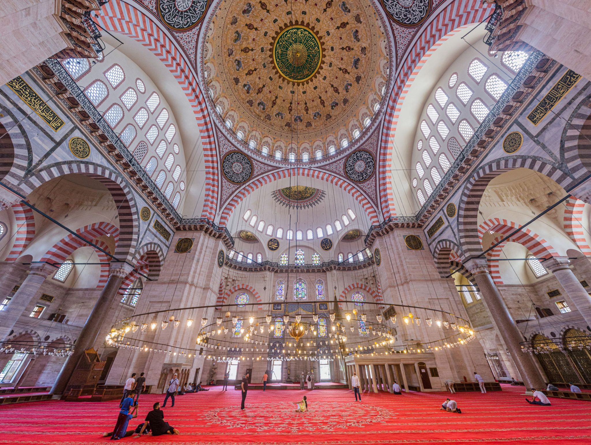  Interior of Suleymaniye Mosque in Istanbul, Turkey