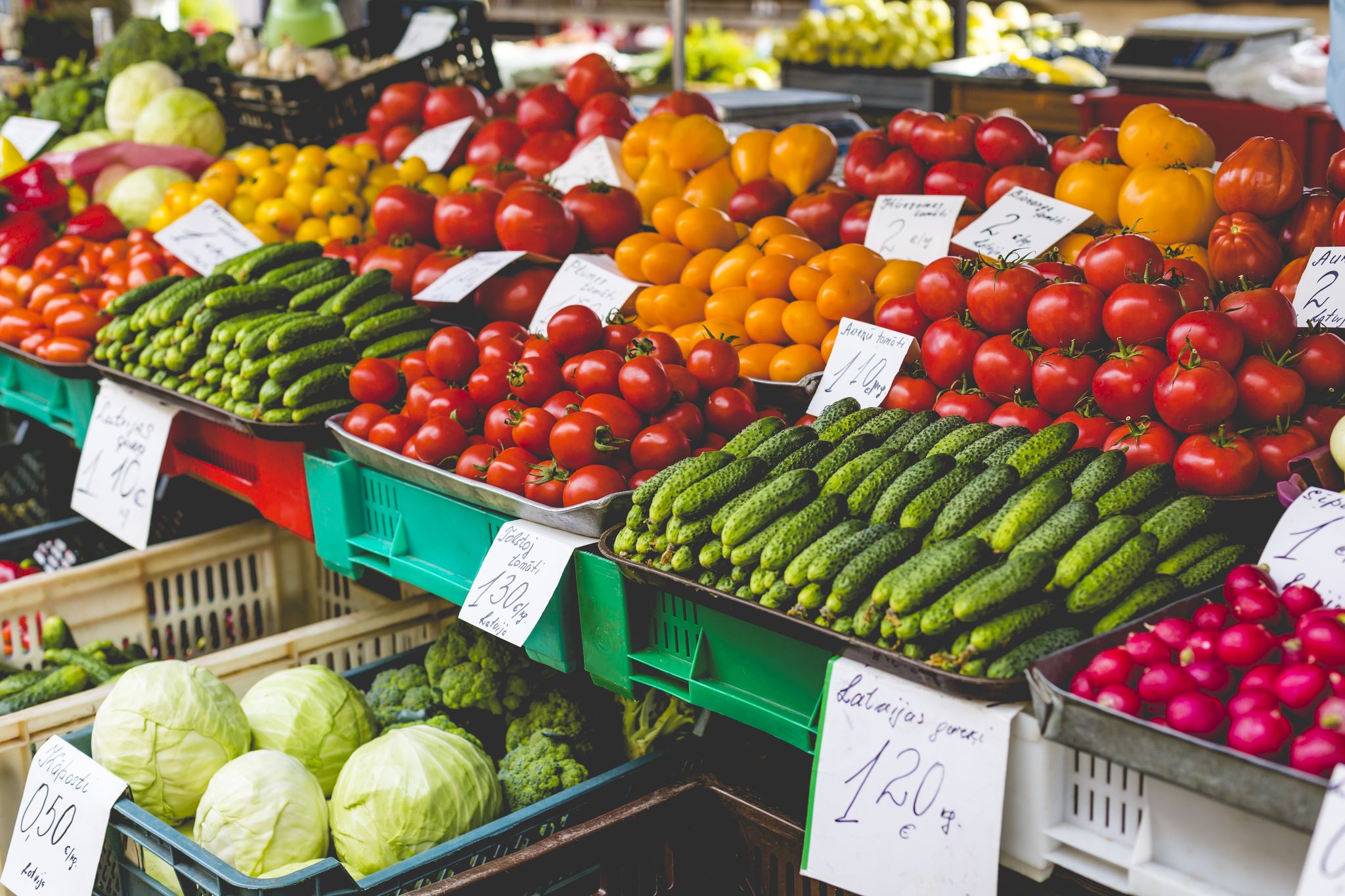 photo of fruits and vegetables inside riga central market ,Latvia.