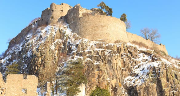 Winter at Fortress Hohentwiel near City of Singen