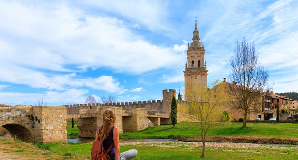 photo of view of tourism at Burgo de Osma- Soria province in Spain, Castile and Leon
